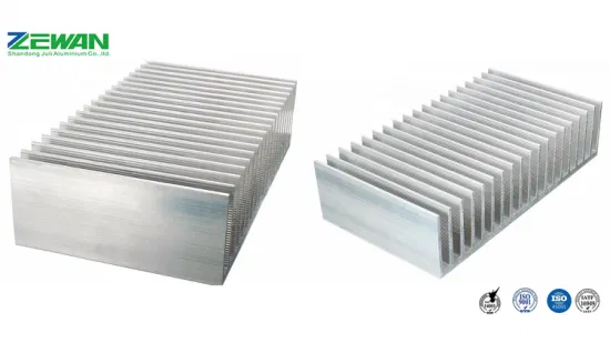 Dissipatore di calore in alluminio per tubi di calore con alette con cerniera in alluminio per ventola di raffreddamento