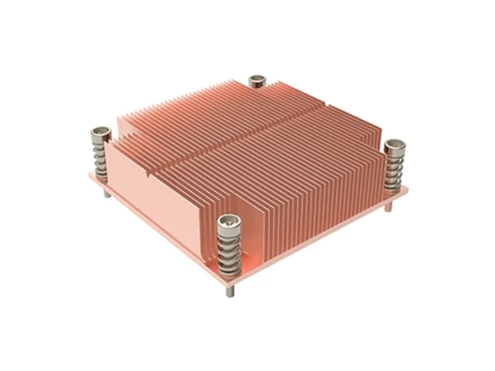 Aletta per raschiatura in rame/alluminio e dissipatore di calore elettronico con lavorazione CNC per CPU Intel