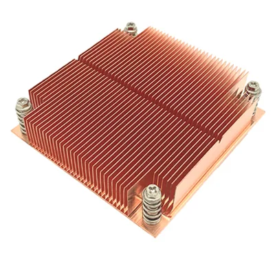 Dissipatore di calore CPU server con alette rasate in rame per socket Intel LGA1200